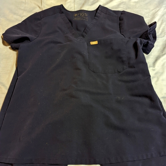 Figs - Navy - Medium Women's Scrub Top - Picture 1 of 4